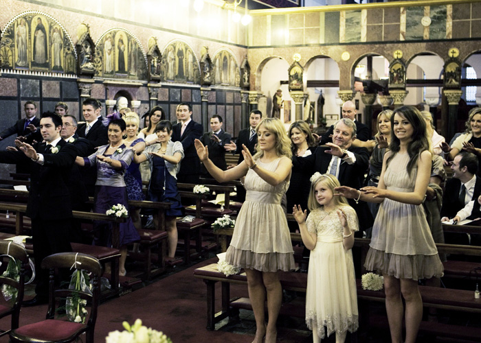 lively wedding ceremony